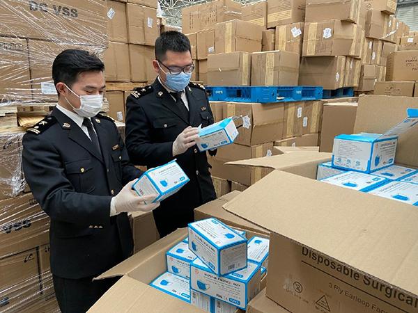 防護口罩出口香港，防護用品出口香港物流運輸驗貨圖